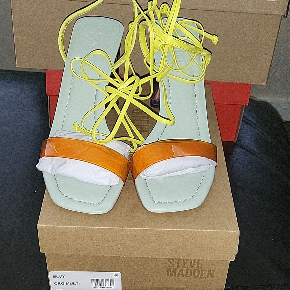 Steve Madden Yellow and Orange Women's Sandals